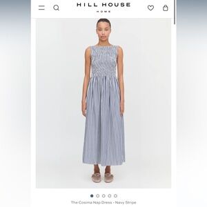 Hill House Cosima Nap Dress NWT XS Navy stripe
